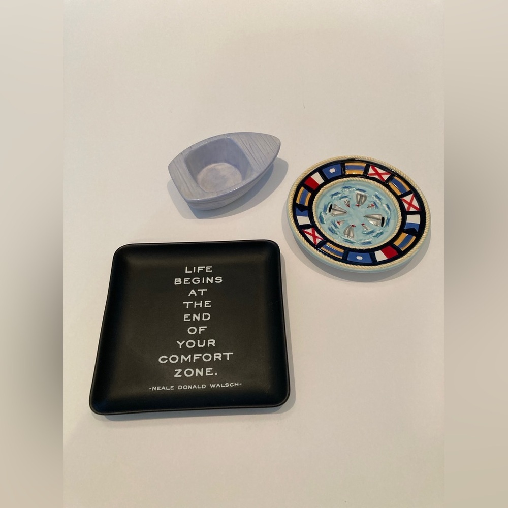 Yankee Candle Ceramic Votive Candle Holders Boat Nautical Quotable Home Decor